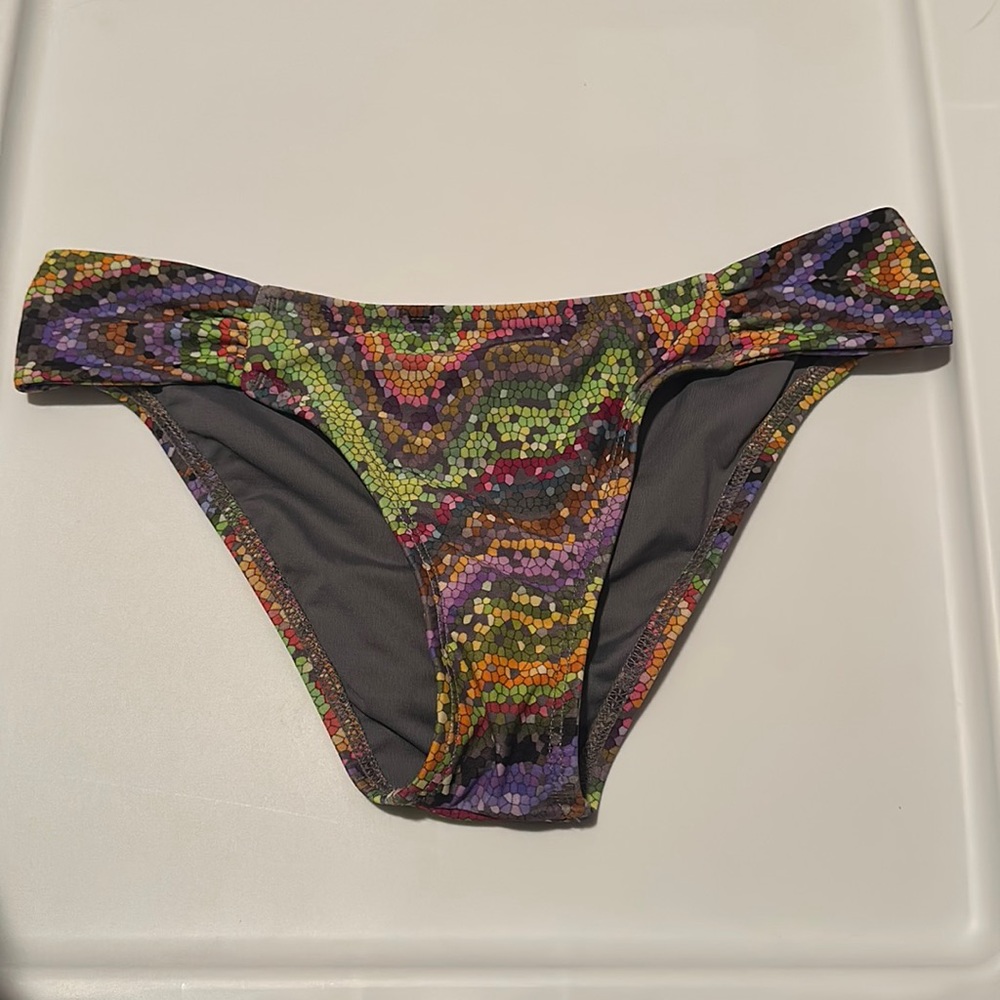 L*Space Bikini Bottom Mosaic Multi Color Print Si… - image 1